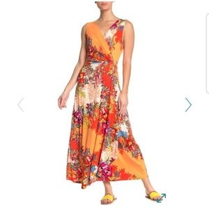 Spence faux wrap maxi dress medium